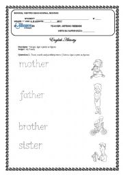 English Worksheet: My Family