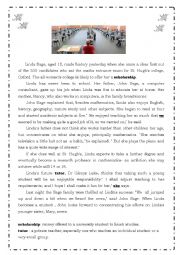 English Worksheet: READING TEST