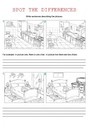 English Worksheet: Spot the differences