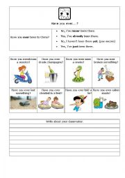 English Worksheet: Have you ever...?