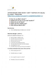 English Worksheet: My Trip to London - Video 