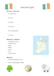 English Worksheet: Ireland Quiz