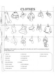 English Worksheet: Clothing