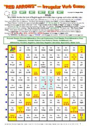 English Worksheet: Board Game 002 RED ARROWS