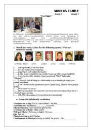 English Worksheet: Modern Family S1 x 5  The Coal Digger