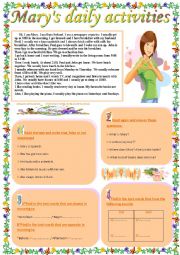 English Worksheet: Mary