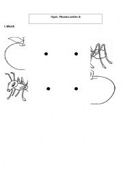 English Worksheet: Letter A