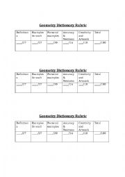 Geometry Rubric