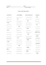 English Worksheet: Irregular verbs exam 2