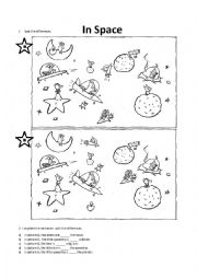 English Worksheet: In Space