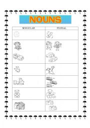 English Worksheet: Plurals