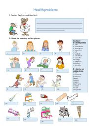 English Worksheet: Health problems