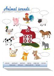 English Worksheet: Farm Animals Sounds