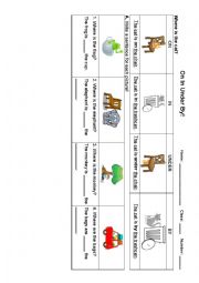 English Worksheet: On, In, Under, By - Pictures and Drawing activites