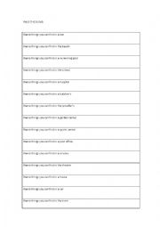 English Worksheet: Pass the bomb