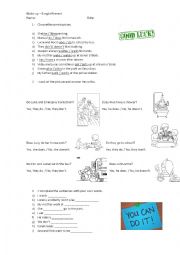 English Worksheet: Simple Present