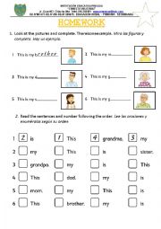 English Worksheet: Family