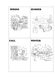 English Worksheet: FOUR SEASONS