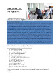 English Worksheet: The Robbery 