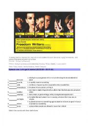 English Worksheet: Freedo Writers worksheet