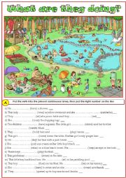 English Worksheet: Present continuous practice