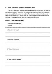 English Worksheet: Reading worksheets