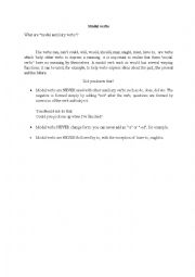 English Worksheet: Modal verbs