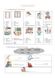 English Worksheet: Commands