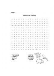 Animals Word Puzzle