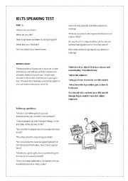 English Worksheet: IELTS SPEAKING complete exam