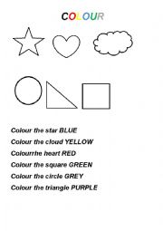 English Worksheet: Colour