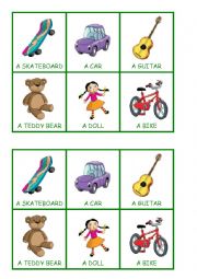 English Worksheet: BINGO TOYS