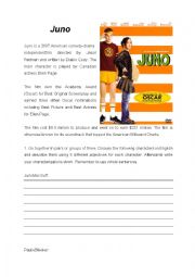 English Worksheet: Characters in Juno