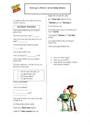 English Worksheet: Youve got a friend in me by Randy Newman