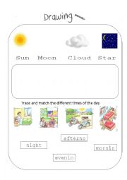 English Worksheet: Parts of the day