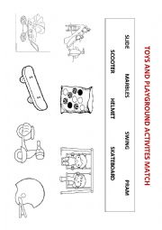 English Worksheet: Toys and playground vocabulary