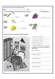 demonstratives- prepositions exercise 