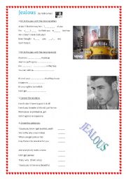 English Worksheet: Jealous 