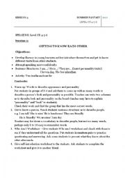 English Worksheet: Getting to know each other