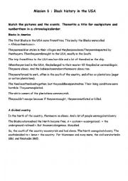 English Worksheet: History of Black Americans
