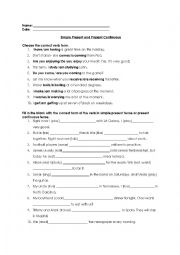 English Worksheet: Present simple or continuous