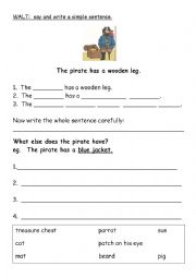 Pirate Sentence Building 2