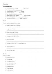 English Worksheet: Time, possessive adjectives and plurals
