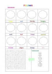 English Worksheet: Feelings and emotions