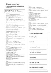 English Worksheet: Believer - Imagine Dragons