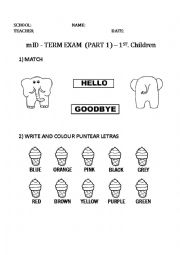 MID TERM EXAM 1ST CHILDREN PART 1