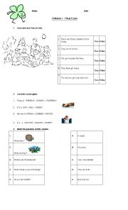 English Worksheet: Happy Street 1 Final test