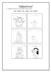 English Worksheet: Adjectives
