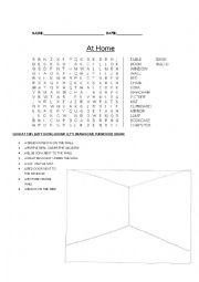 English Worksheet: At home