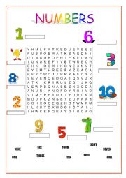 English Worksheet: Numbers